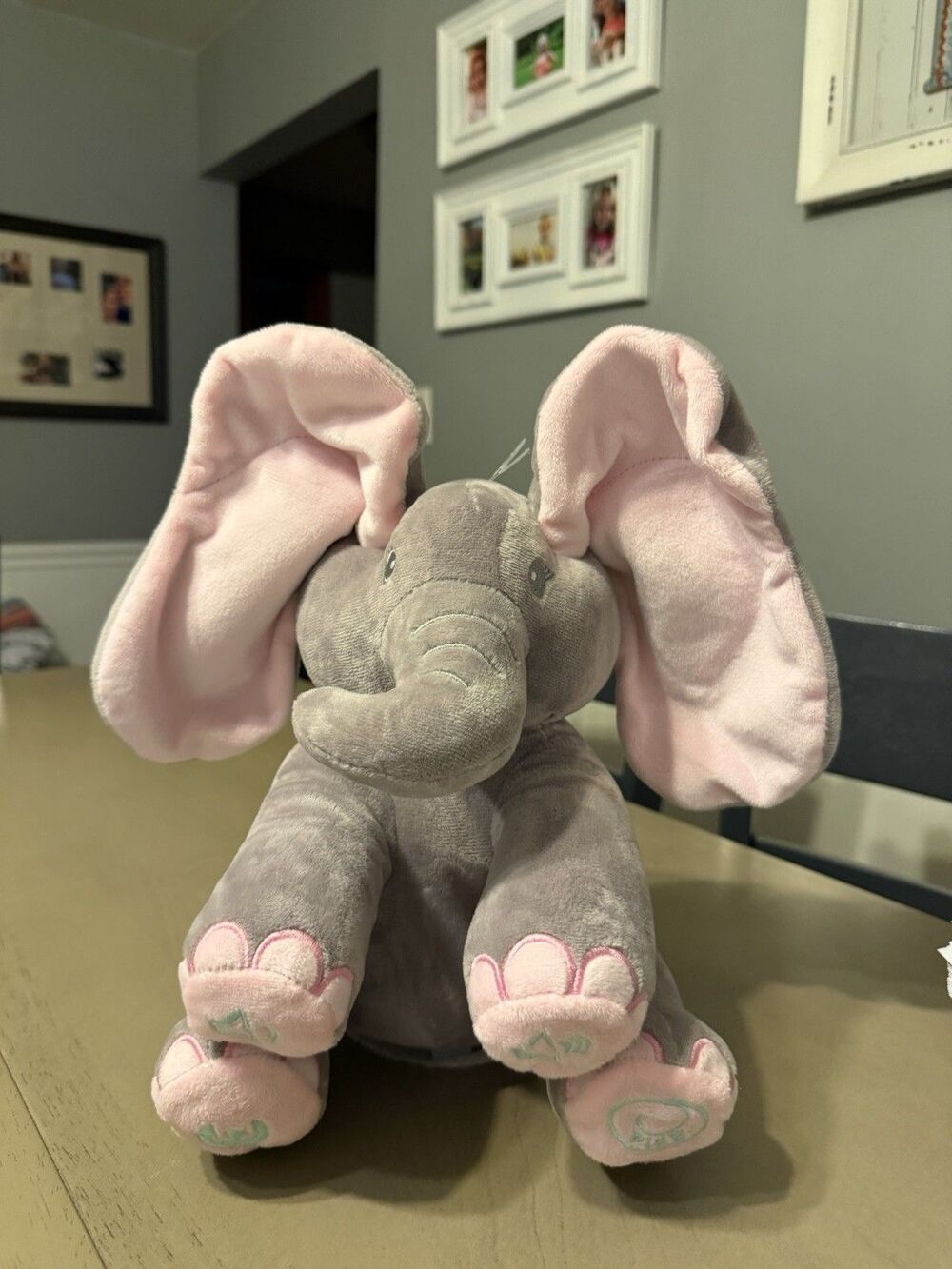 Dimple Baby Plush Singing Interactive Musical Peek A Boo Elephant Toy, It Works!